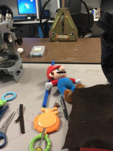 Mario just handing around the lab